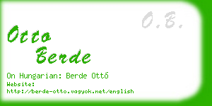 otto berde business card