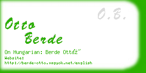 otto berde business card